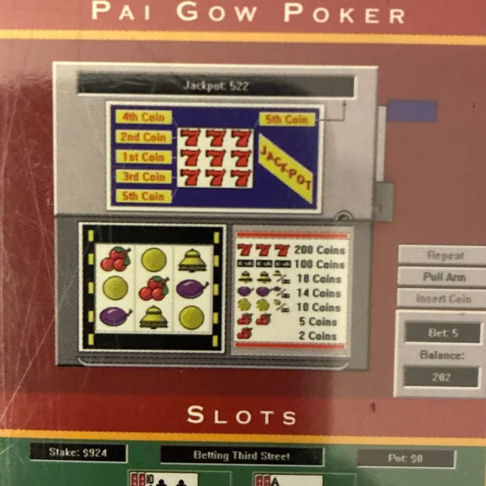 New Casino Master 3.0 PC Game 1997 Windows CD ROM Video Poker Slots Simulation